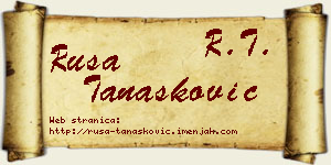 Rusa Tanasković vizit kartica